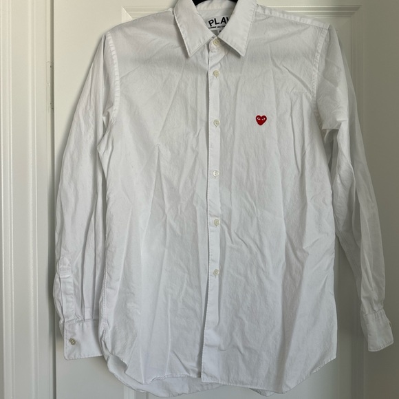 Comme des Garcons Mens White Button Down Shirt Size Small - Picture 1 of 6